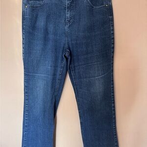 Denim&Co Women's Straight Leg Jeans in Deep Blue Size 10P